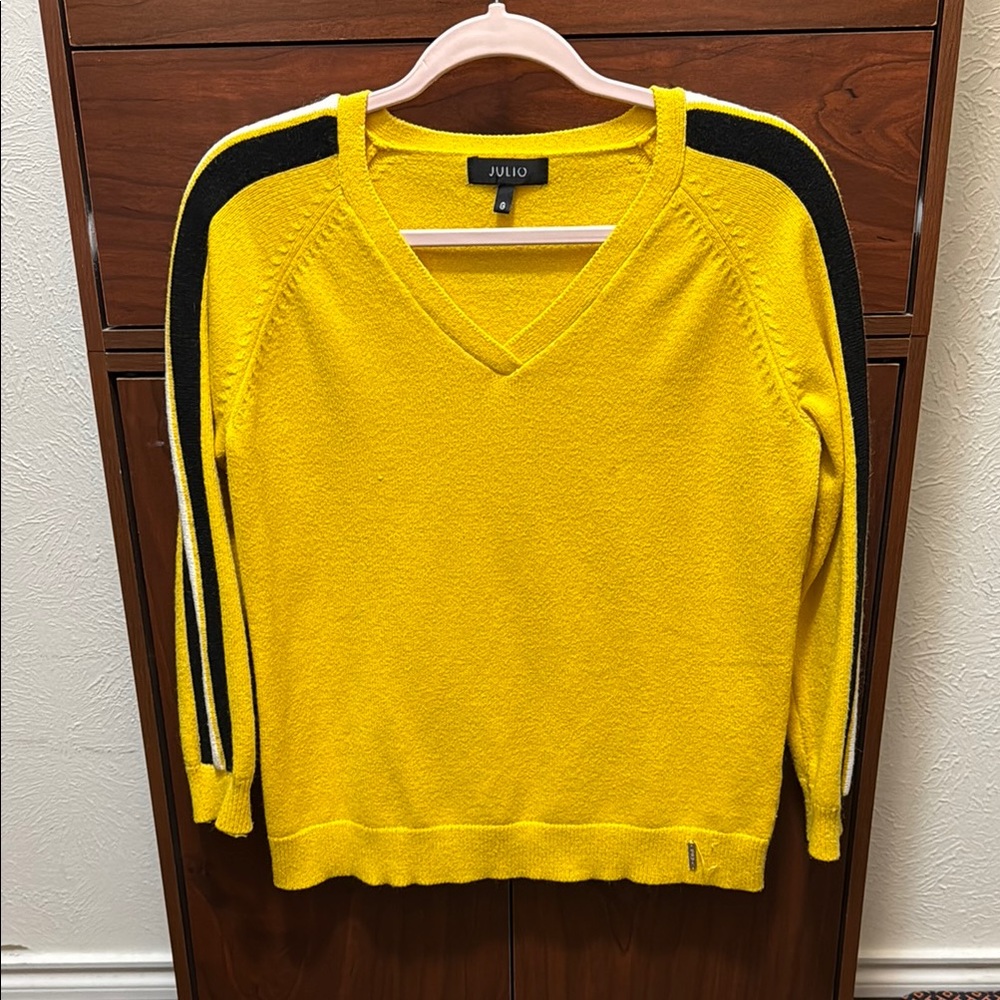 Julio’s Yellow Sweater with Black Accents